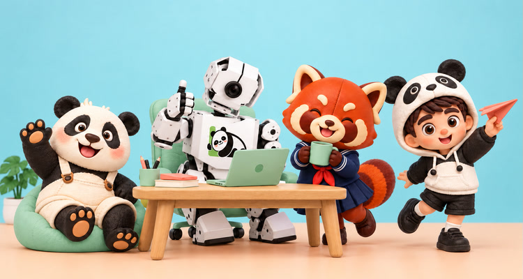 The four friends keeping Zhuangzi company at his desk